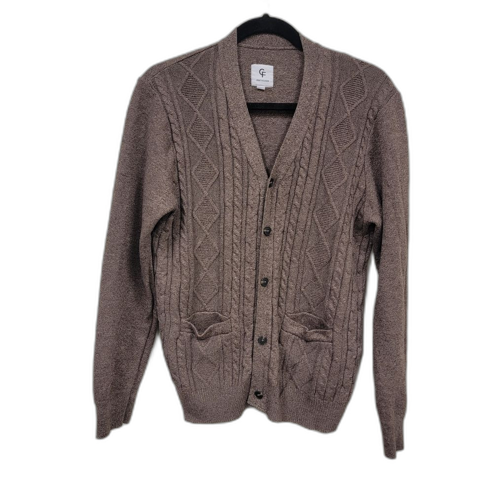 Craft+Flow Women's Brown Sweater Cardigan Medium